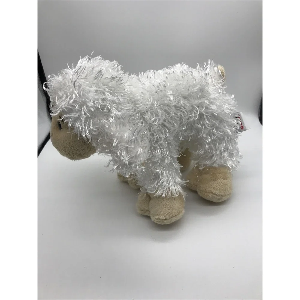 Ganz Webkinz Lamb HM 201 White Curly Hair NO CODE 7 1/2 In Tall